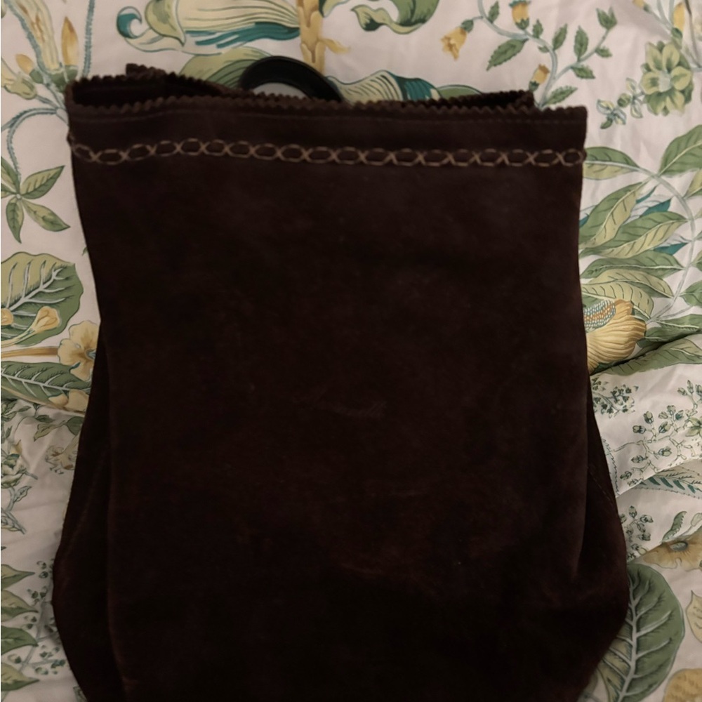Brown Suede Backpack - Picture 2 of 10